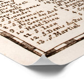 kaart van Parijs Frankrijk (1742) Poster (Hoek)