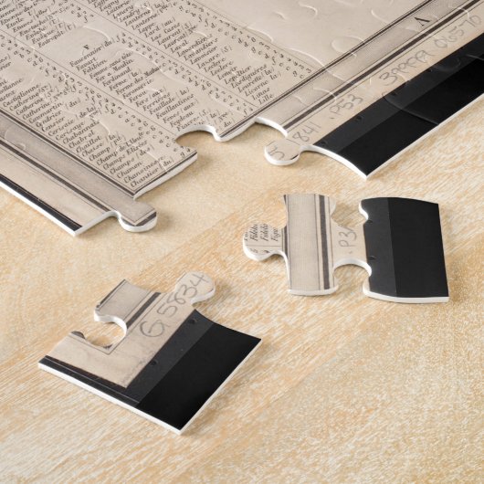 kaart van Parijs Frankrijk (1841) Legpuzzel (Zijkant)