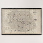 kaart van Parijs Frankrijk (1841) Legpuzzel (Horizontaal)
