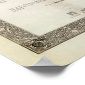 kaart van Parijs Frankrijk (1860) Poster (Hoek)