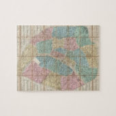  kaart van Parijs Frankrijk (1867) Legpuzzel (Horizontaal)