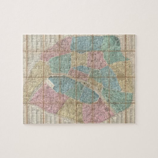  kaart van Parijs Frankrijk (1867) Legpuzzel (Horizontaal)