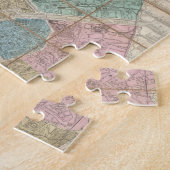  kaart van Parijs Frankrijk (1867) Legpuzzel (Zijkant)