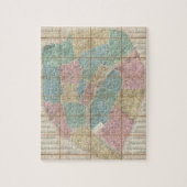  kaart van Parijs Frankrijk (1867) Legpuzzel (Verticaal)