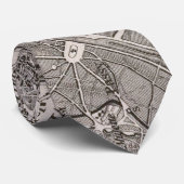  kaart van Parijs Frankrijk (1873) Stropdas (Opgerold)