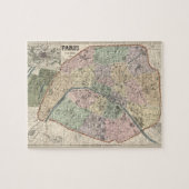  kaart van Parijs Frankrijk 1878 Legpuzzel (Horizontaal)