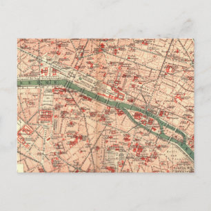 kaart van Parijs Frankrijk (1910)