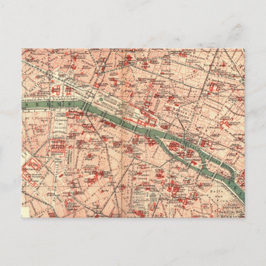  kaart van Parijs Frankrijk (1910) (Voorkant)