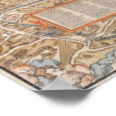 kaart van Parijs Frankrijk Poster (Hoek)