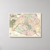  kaart van Parijs Frankrijk vanaf 1878 Canvas Afdruk (Voorkant)