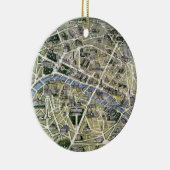 Kaart van Parijs in de periode van de Groenen Keramisch Ornament (Rechts)