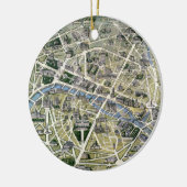 Kaart van Parijs in de periode van de Groenen Keramisch Ornament (Links)