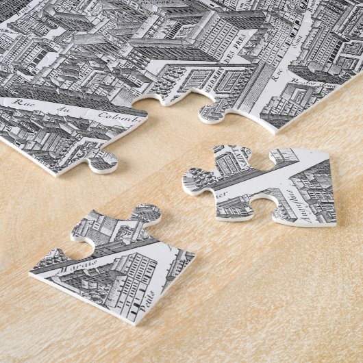  kaart van Parijs Legpuzzel (Zijkant)