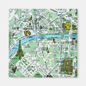 Kaart van Parijs Magnet (Voorkant)