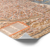  kaart van parijs poster (Hoek)