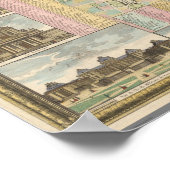  kaart van Parijs Poster (Hoek)