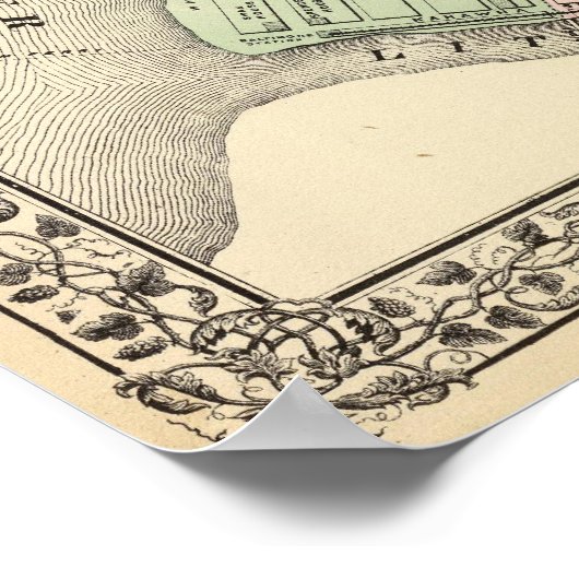 Kaart van Parkersburg, West Virginia Poster (Hoek)