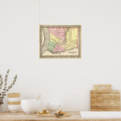 Kaart van Parkersburg, West Virginia Poster (Keuken)