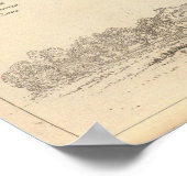  kaart van Parma Italië (1840) Poster (Hoek)