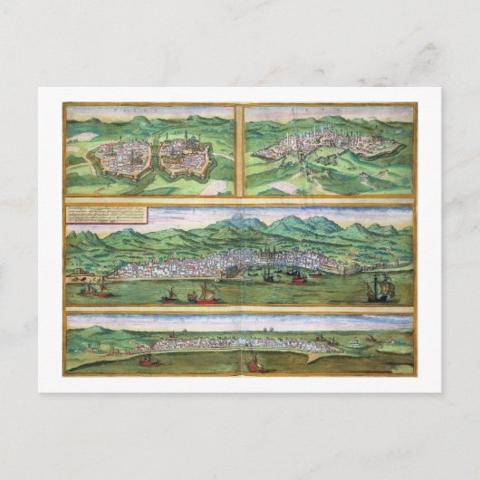 Kaart van Parma, Siena, Palermo en Drepanum, uit ' (Voorkant)