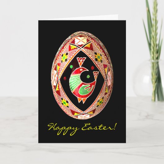 Kaart van Pasen van het Ei van Pysanky de (Voorkant)