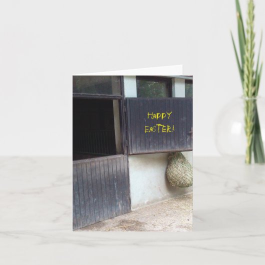 Kaart van Pasen van het paard de Stabiele, (Voorkant)