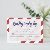 Kaart van Patriottic Wedding RSVP (Staand voorkant)