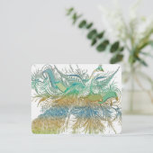 Kaart van  Peacock Birds Wedding Response (Staand voorkant)