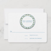 Kaart van  Peacock Birds Wedding Response (Achterkant)