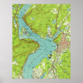  kaart van Peekskills New York (1947) Poster (Voorkant)