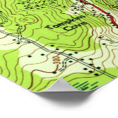  kaart van Peekskills New York (1947) Poster (Hoek)