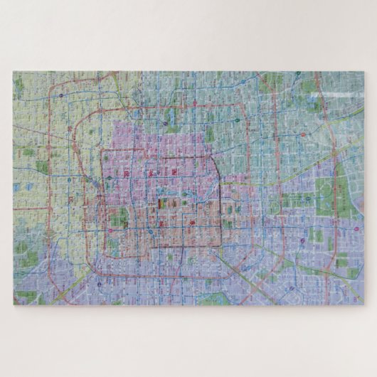 kaart van peking legpuzzel (Horizontaal)