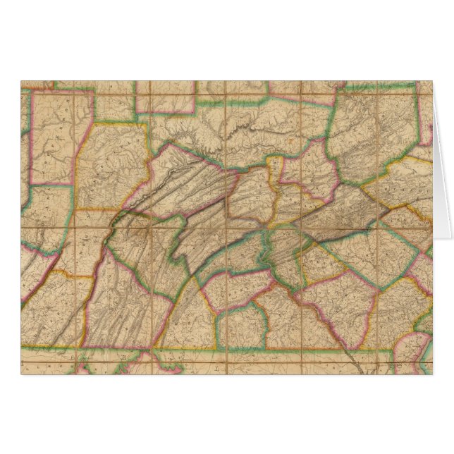 Kaart van Pennsylvania (Voorkant Horizontaal)