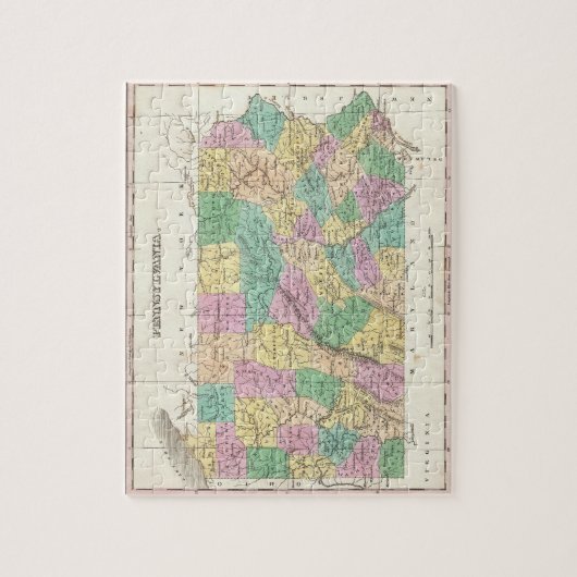  kaart van Pennsylvania (1827) Legpuzzel (Verticaal)