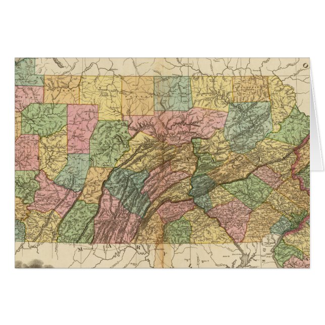 Kaart van Pennsylvania en New Jersey (Voorkant Horizontaal)