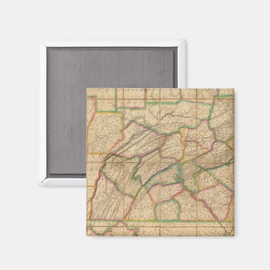 Kaart van Pennsylvania Magneet (Voorkant / Achterkant)