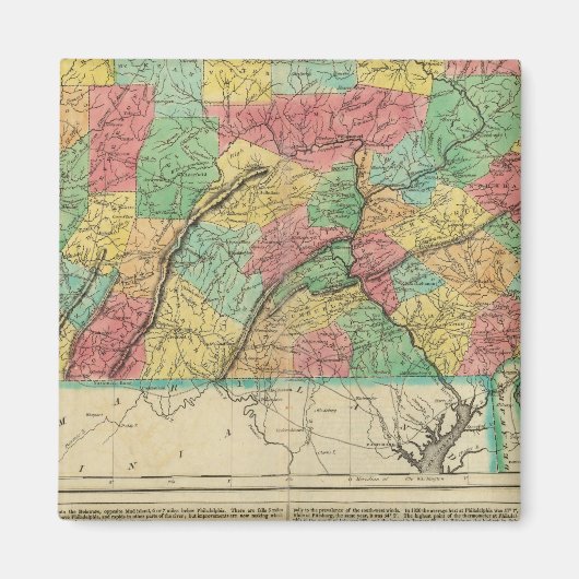 Kaart van Pennsylvania Magneet (Voorkant)