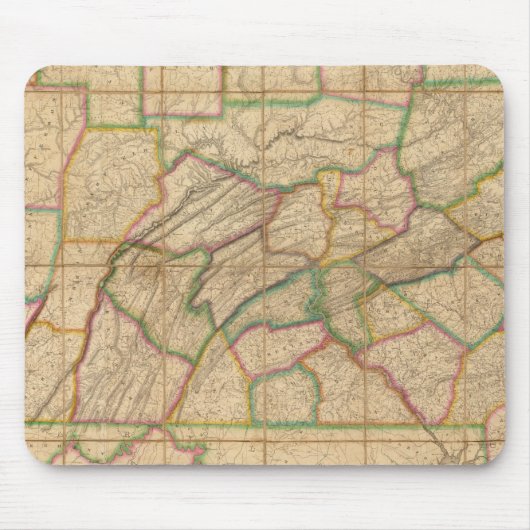 Kaart van Pennsylvania Muismat (Voorkant)
