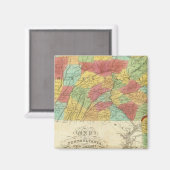 Kaart van Pennsylvania New Jersey en Delaware Magneet (Voorkant / Achterkant)