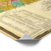 Kaart van Pennsylvania, New Jersey en Delaware Poster (Hoek)