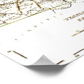  kaart van Pennsylvania+NJ 1875 Poster (Hoek)