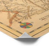  kaart van Pennsylvania Poster (Hoek)