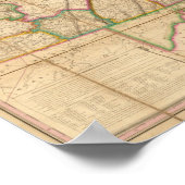 Kaart van Pennsylvania Poster (Hoek)