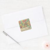 Kaart van Pennsylvania Vierkante Sticker (Envelop)