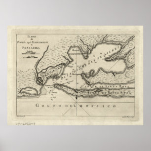  kaart van Pensacola Florida (1763) Poster