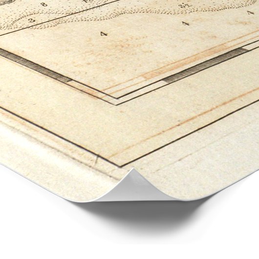  kaart van Pensacola Florida (1780) Poster (Hoek)