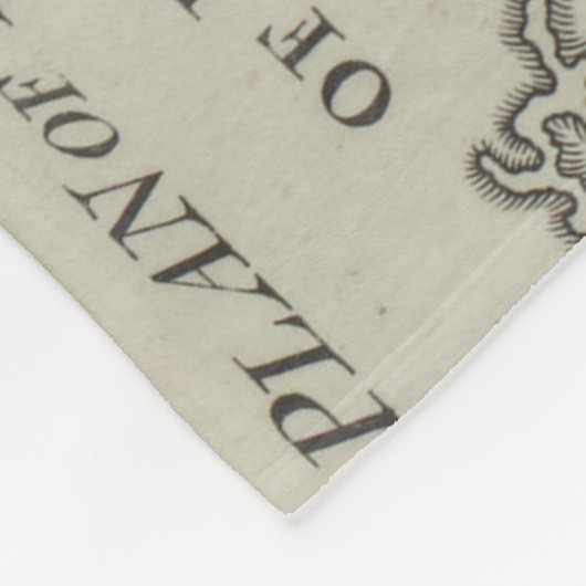  kaart van Pensacola Florida (1788) Fleece Deken (Hoek)