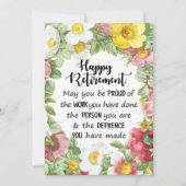 Kaart van pensionering, Kaart verlaten van het Wer (Voorkant)