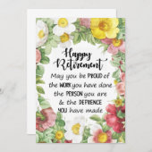 Kaart van pensionering, Kaart verlaten van het Wer (Voorkant / Achterkant)