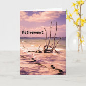 Kaart van pensionering met kleurrijk Schilderachti (Gele Bloem)